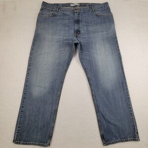 Levis 559 Jeans Mens 46x32 Blue Relaxed Straight Medium Wash Distressed Denim
